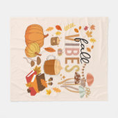 Herfst Vibes Fleece Deken (Voorkant (Horizontaal))