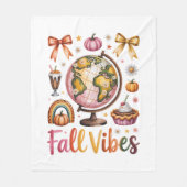Herfst Vibes Fleece Deken (Voorkant)