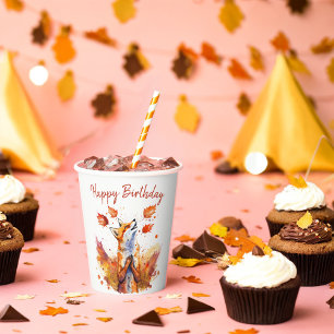 Herfst vibes Fox - Verjaardag Papieren Bekers