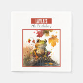 Herfst vibes Frog - Verjaardag Servet (Voorkant)