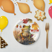 Herfst vibes Frog - Verjaardagsfeest - Papieren Bordje