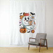 Herfst Vibes Ghost Nurse Autumn Wandkleed (In situ)