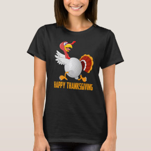 Herfst Vibes Happy Thanksg in Turkije en Golf Ball T-shirt