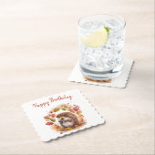 Herfst vibes Hedgehog - Verjaardag Kartonnen Onderzetters (Insitu)