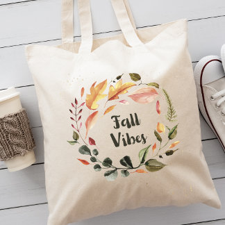 Herfst Vibes herfst Waterverf Canvas tas