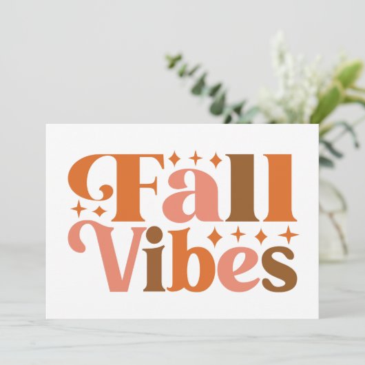 Herfst Vibes Kaart (Staand voorkant)