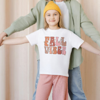 Herfst Vibes Kinder Shirt, Herfst Thanksgiving Kin T-shirt