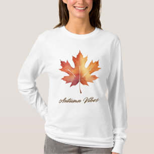Herfst Vibes Leaf T-shirt