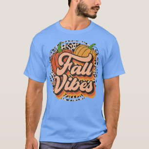 Herfst Vibes Leopard Pumpkin herfst T-shirt