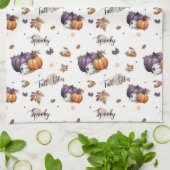 Herfst vibes naadloos patroon theedoek (Gevouwen)