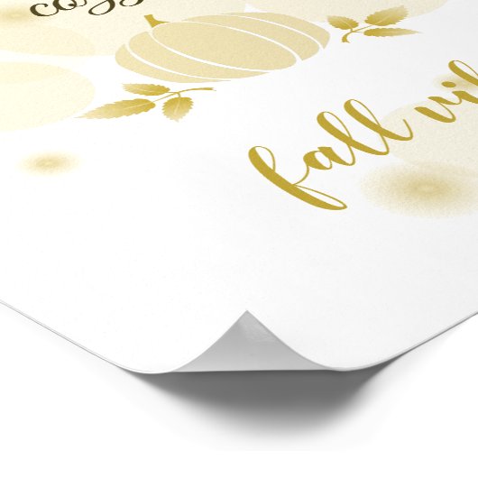 herfst vibes neutrale pompoen poster (Hoek)