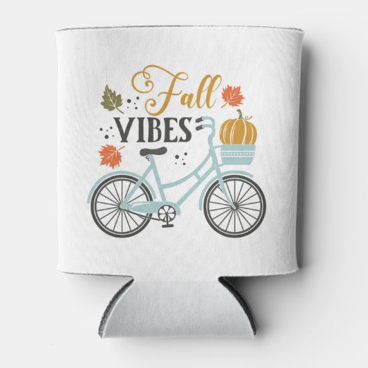 Herfst vibes op de fiets blikjeskoeler (Voorkant)
