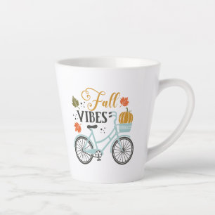 Herfst vibes op de fiets latte mok