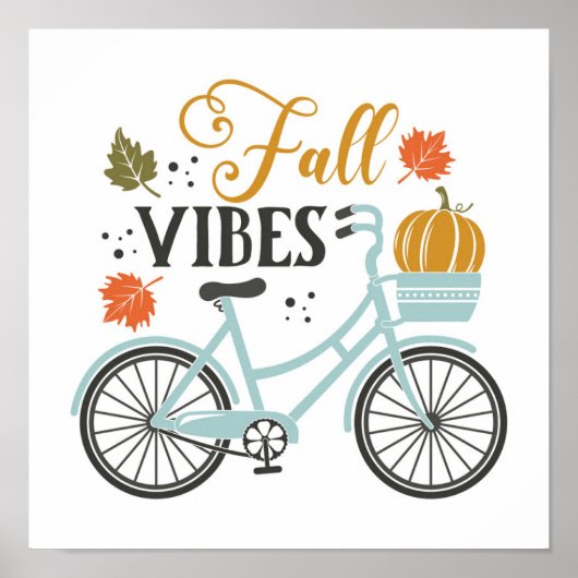 Herfst vibes op de fiets poster (Voorkant)