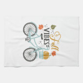 Herfst vibes op de fiets theedoek (Horizontaal)