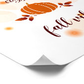herfst vibes oranje pompoen poster (Hoek)