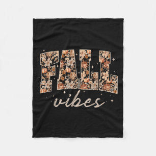 Herfst Vibes Pompoen Seizoen Bloem Thanksgiving Au Fleece Deken