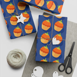 Herfst Vibes Pumpkin Cupcakes Gift Cadeaupapier