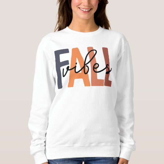 Herfst Vibes Sweatshirt, Retro Boho Herfst Sweatsh Trui (Voorkant)