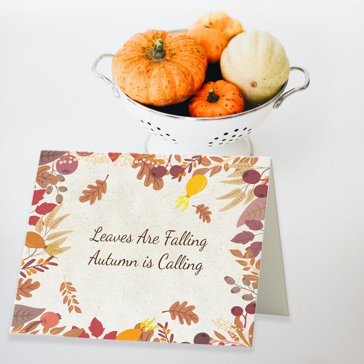 Herfst Vibes Thanksgiving Custom Bericht Groet Kaart