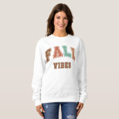 Herfst Vibes Trendy Herfst Varsity Sweatshirt (Voorkant volledig)