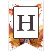 Herfst Vibes Waterverf Fox - Verjaardag Vlaggetjes (Tweede vlag)