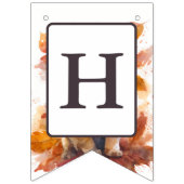 Herfst Vibes Waterverf Puppy - Verjaardag Vlaggetjes (Tweede vlag)