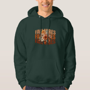 Herfst vibes waterverf wilde bloemen bladeren hoodie