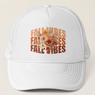 Herfst vibes waterverf wilde bloemen bladeren trucker pet