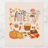 Herfst Vibes Wijn Etiket (Enkel label)