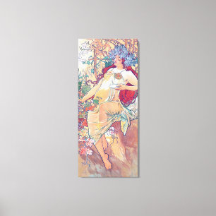 Herfst (vier seizoenen), Alphonse Mucha Canvas Pri Afdruk