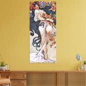 Herfst (vier seizoenen), Alphonse Mucha Canvas Pri Afdruk (Insitu (Woonkamer))