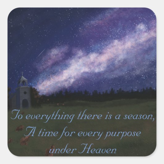 Herfst Vierkante Sticker (Voorkant)