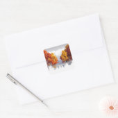 herfst vierkante sticker (Envelop)