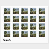 herfst vierkante sticker (Vel)