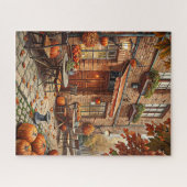 Herfst Village Street Puzzel (Horizontaal)