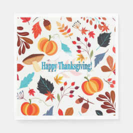 Herfst vindt Happy Thanksgiving fijn Servet