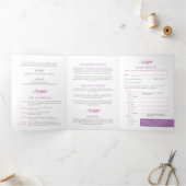 Herfst Vines Indigo waterverf Bruiloft All-in-One Drieluik Uitnodiging (Binnen)