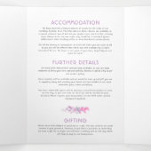 Herfst Vines Indigo waterverf Bruiloft All-in-One Drieluik Uitnodiging (Binnenkant midden)