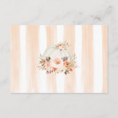 Herfst Vloerpompoen Baby Luieraffle Informatiekaartje (Achterkant)