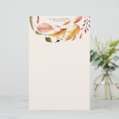 herfst voel elegant flormonogram briefpapier (Staand voorkant)