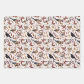 Herfst vogeltrekpaard inpakpapier vel (Voorkant 2)