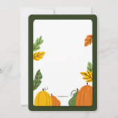 Herfst Vogelverschrikker Uitnodiging (Achterkant)