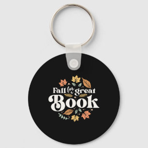 Herfst voor een groot boek lezen Librarian Autumn Sleutelhanger