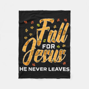 Herfst voor Jesus Thanksgiving herfst Christelijke Fleece Deken