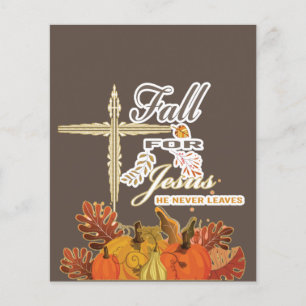 Herfst voor Jezus die hij nooit verlaat. Flyer