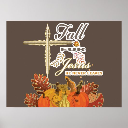 Herfst voor Jezus die hij nooit verlaat. Poster (Voorkant)