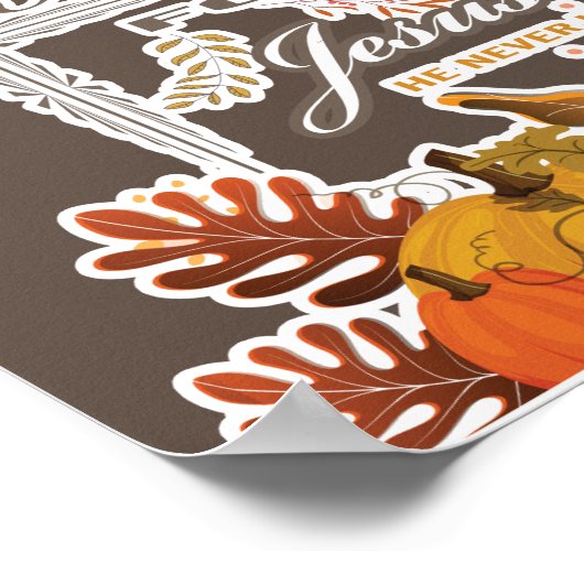 Herfst voor Jezus die hij nooit verlaat. Poster (Hoek)