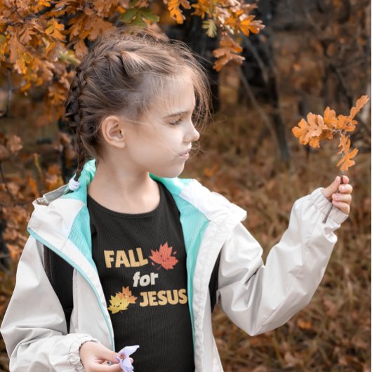 Herfst voor Jezus - herfstbladeren Kinder Shirts