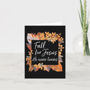 Herfst voor Jezus Hij laat nooit Christelijk evang Kaart